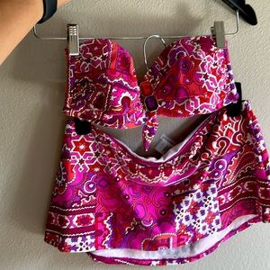 Pink/purple 2 piece swimsuit